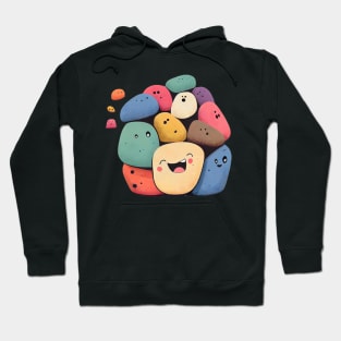 Adorable Comic Kawaii Style Stones: A Cute and Original Decoration for Your Home! Hoodie